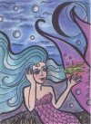 19 Mermaid and Fish - ink, colored pencil, pastels