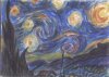 24 Starry Night VanGogh reproduction in pencil