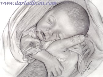 Newborn baby girl portrait