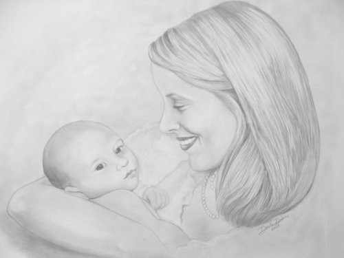 Mother and Newborn Baby Portrait
