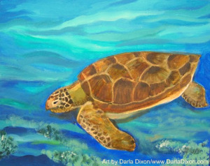 acrylic painting sea turtle seaturtle darla dixon